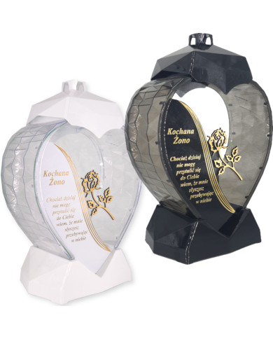 Duży lampion w kształcie serca z dedykacją dla Żony z wierszem - Serce Dedykacja Wiersz Żona