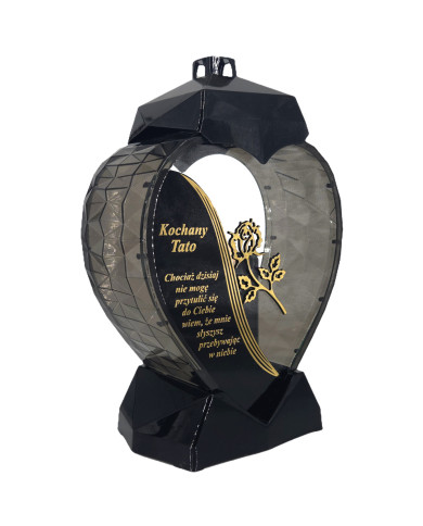 Duży lampion w kształcie serca z dedykacją dla Taty z wierszem - Serce Dedykacja Wiersz Tata