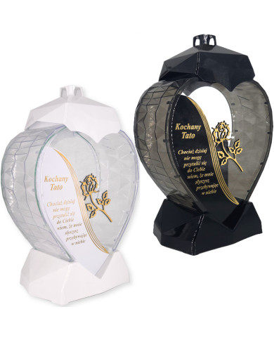 Duży lampion w kształcie serca z dedykacją dla Taty z wierszem - Serce Dedykacja Wiersz Tata