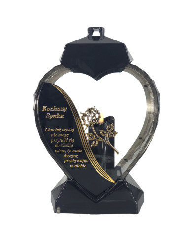 Duży lampion w kształcie serca z dedykacją dla Syna z wierszem - Serce Dedykacja Wiersz Syn Duży lampion w kształcie serca z dedykacją dla Syna z wierszem - Serce Dedykacja Wiersz Syn