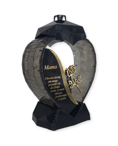 Duży lampion w kształcie serca z dedykacją dla Mamy z wierszem - Serce Dedykacja Wiersz Mama