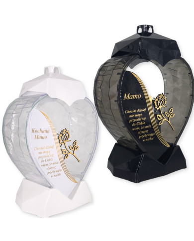 Duży lampion w kształcie serca z dedykacją dla Mamy z wierszem - Serce Dedykacja Wiersz Mama