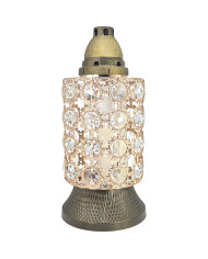 Znicz premium, metalowy ze szklanymi kryształkami - Znicz Premium No.5