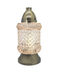 Znicz premium, metalowy ze szklanymi kryształkami - Znicz Premium No.6