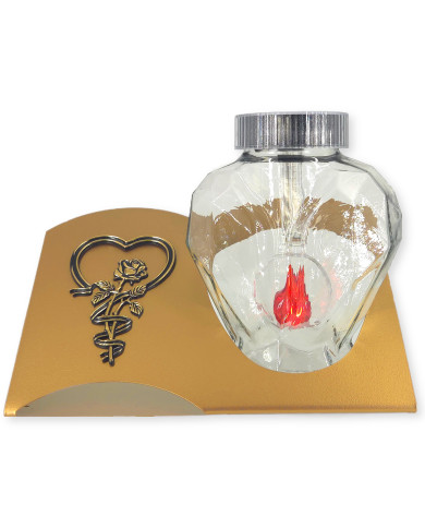 Znicz LED solarny z różą 21 cm metalowa blacha księga na grób cmentarz Znicz LED solarny z różą 21 cm metalowa blacha księga na grób cmentarz