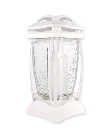 Prosty znicz szklany kapliczka 27cm tradycyjny znicz na grób