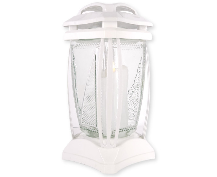 Prosty znicz szklany kapliczka 27cm tradycyjny znicz na grób