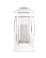 Prosty znicz szklany kapliczka 27cm tradycyjny znicz na grób