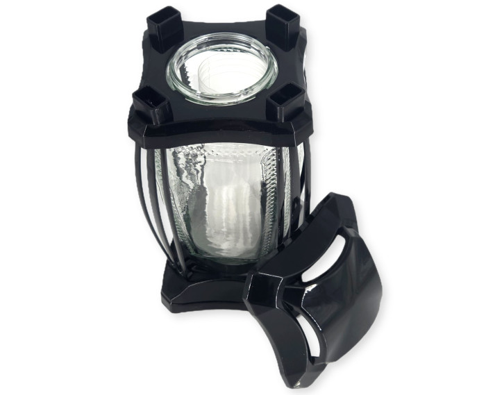 Prosty znicz szklany kapliczka 27cm tradycyjny znicz na grób