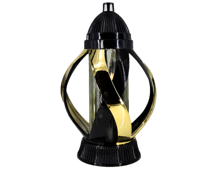 Piękny lampion 28cm metalizowana złota wstęga oryginalny kształt