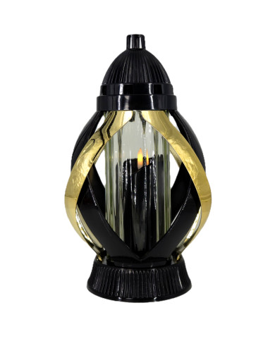 Piękny lampion 28cm metalizowana złota wstęga oryginalny kształt