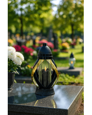 Piękny lampion 28cm metalizowana złota wstęga oryginalny kształt