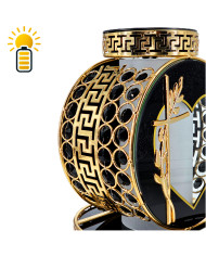 Elegancki znicz solarny z kryształkami Koło VIP Premium Solar Czarny