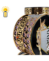 Elegancki znicz solarny z kryształkami Koło VIP Premium Solar Oset