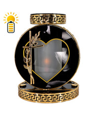 Elegancki znicz solarny z kryształkami Koło VIP Premium Solar Oset