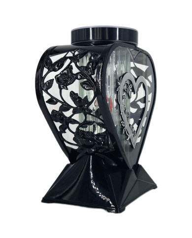 Znicz LED solarny serce 27,5 cm dekoracyjny nagrobny na cmentarz Znicz LED solarny serce 27,5 cm dekoracyjny nagrobny na cmentarz