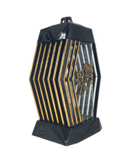 Piękny duży lampion 37cm nowoczesny wzór glamour Lamel czarno złoty róża