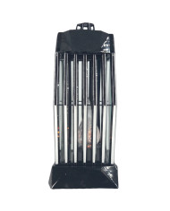 Piękny duży lampion 37cm nowoczesny wzór glamour Lamel czarno srebrny róża