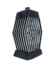 Piękny duży lampion 37cm nowoczesny wzór glamour Lamel czarno srebrny róża