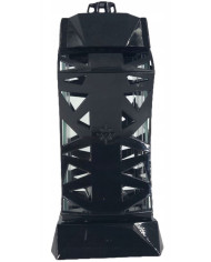 Piękny duży lampion ażur 37cm złoty czarny kapliczka z kwiatem