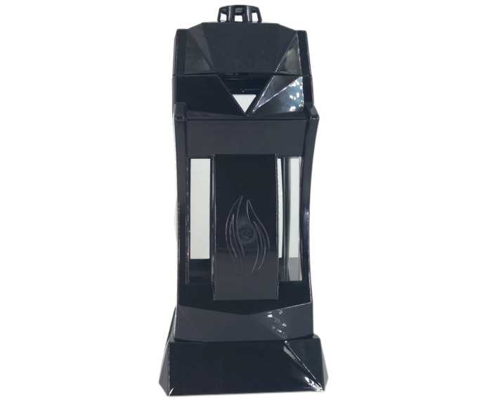 Piękny duży lampion 37cm srebrny czarny kapliczka napis kochamy pamiętamy