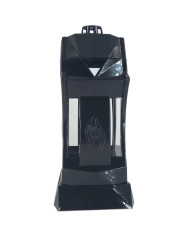 Piękny duży lampion 37cm srebrny czarny kapliczka napis kochamy pamiętamy