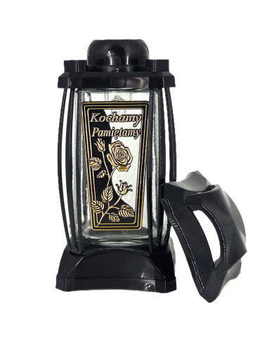 Znicz SOLARNY 2w1 na Grób Kapliczka Lampion LED Dedykacja Kochamy Pamiętamy Znicz SOLARNY 2w1 na Grób Kapliczka Lampion LED Dedykacja Kochamy Pamiętamy