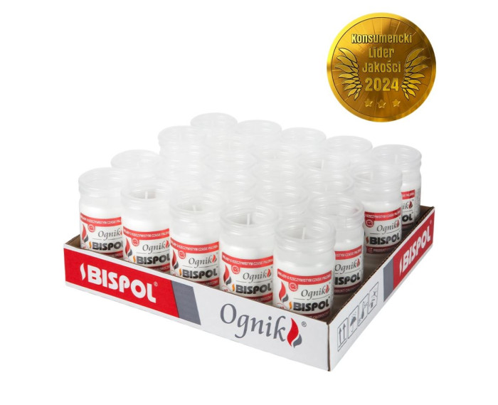 Wkład parafinowy BISPOL Ognik zalewany WP2 2 dni / 48h / 11cm do zniczy