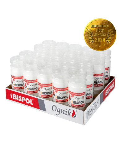 Wkład parafinowy BISPOL Ognik zalewany WP3 3 dni / 72h / 14,5 cm do zniczy