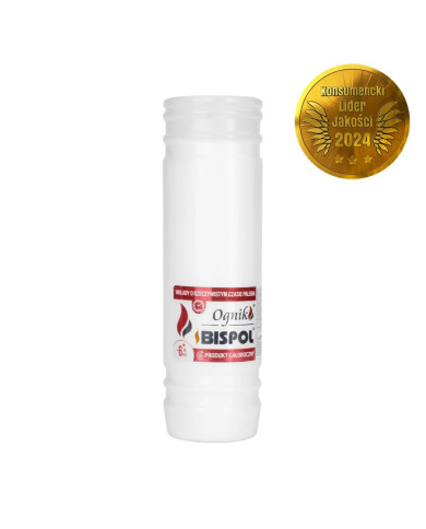 Wkład parafinowy BISPOL Ognik zalewany WP6N 6 dni / 144h / 21cm do zniczy
