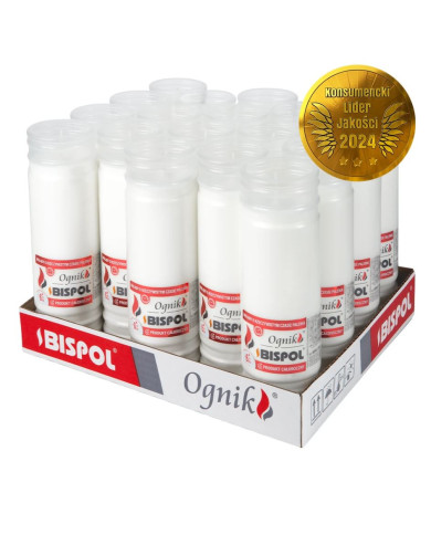 Wkład parafinowy BISPOL Ognik zalewany WP6N 6 dni / 144h / 21cm do zniczy