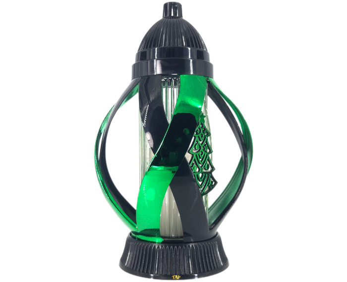 Znicz na boże narodzenie choinka metalizowany czarno zielony piękny 29cm