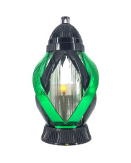 Znicz na boże narodzenie choinka metalizowany czarno zielony piękny 29cm