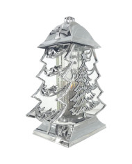 Duży znicz metalizowany glamour srebrny 34cm choinka boże narodzenie piękny