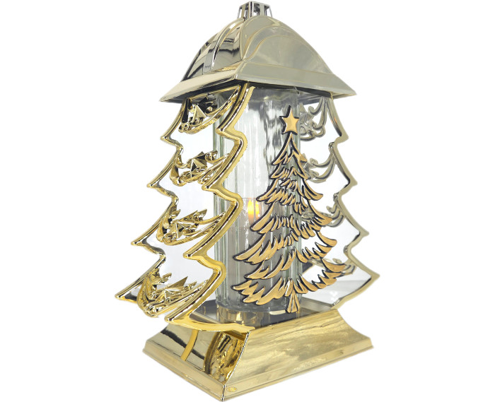 Duży znicz metalizowany glamour złoty 34cm choinka boże narodzenie piękny