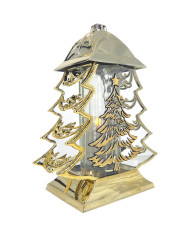 Duży znicz metalizowany glamour złoty 34cm choinka boże narodzenie piękny