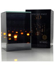 Lustrzany Znicz Efekt 3D Nieskończoności Sześcian Szklany LED