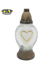 Znicz-szklany-ze-złotym-sercem-i-matowym-przodem-1210-mat-serce-złote