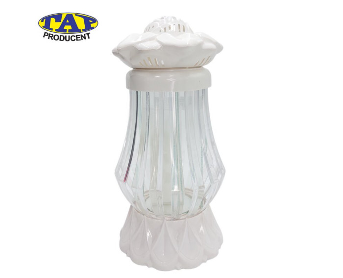 Duży znicz ozdobny z kapturkiem w kształcie kwiatu - Glamour Amfora Duża Duży znicz ozdobny z kapturkiem w kształcie kwiatu - Glamour Amfora Duża