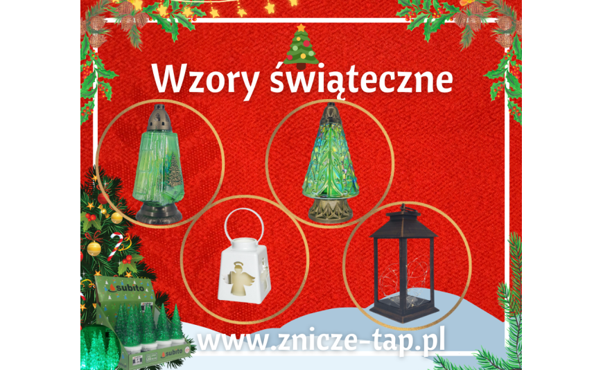 Znicze Bożonarodzeniowe – Choinki, Mikołaje, Lampiony na Święta | Znicze-TAP